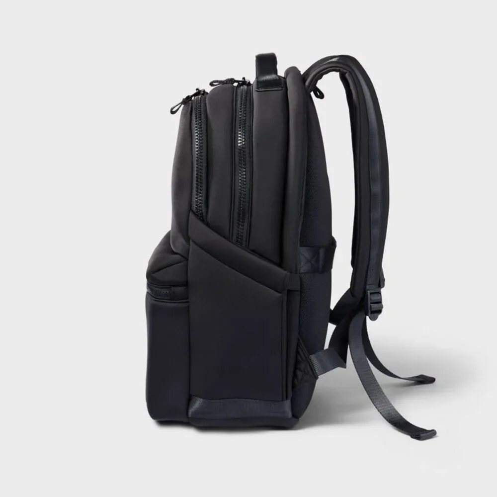 Open Box - All In Motion - Faux Neoprene 17" Backpack Black - All  Black - Picture 3 of 4